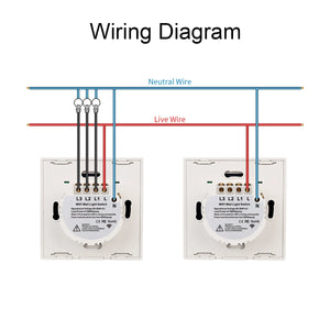 Bingoelec WiFi Smart 2 Way Switch EU 1 2 3 Gang Glass Wall Touch Switches RF433 Remote Control Alexa Google Home Compatible