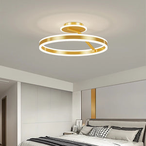 New Nordic LED Dimmable Chandelier For Bedroom Restaurant Kitchen Study Ring Ceiling Chandelier Room Chandelier Decoration