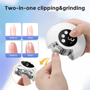 2 In 1 Electric Nail Clippers Manicure 360° Rotating Nail Trimmer For Baby Finger Toe Scissors Pedicure Manicure Nails Cutter