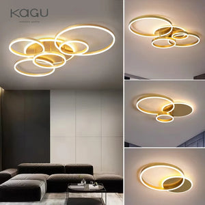 White Gold Modern LED Chandelier Lighting For Living Study Room Lights Indoor Lamps Parlor Foyer Lustres Chandeliers Luminaire