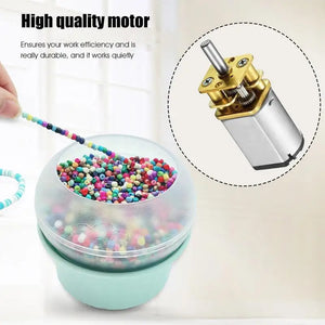 Electric Bead Spinner String Seed Beads Quickly Beading Bowl Loader Kit DIY Jewelry Making for Craft Seed Beading Supplies