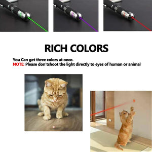 2-in-1 Mini Laser Pointer, LED Pet Training Flashlight, Scratching Toys for Pets and Cats, Christmas Gifts