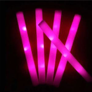 12/15/30/60Pcs LED Glow Sticks Bulk Colorful RGB Glow Foam Stick Cheer Tube Dark Light for Xmas Birthday Wedding Party Supplies