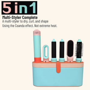 5 in 1 Hair curler Multi-functional styling tool Hot air comb set Hair curler with hair dryer and straightening brush