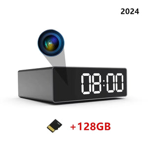 2025 New Product 1080P Infrared Night Vision Full HD Camera Alarm Clock Invisible Camera Home Security Monitoring Supports WiFi