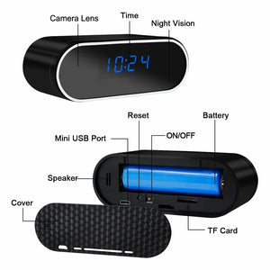 Wireless network mini clock camera 1080P WiFi infrared night vision high-definition home protection security video camera