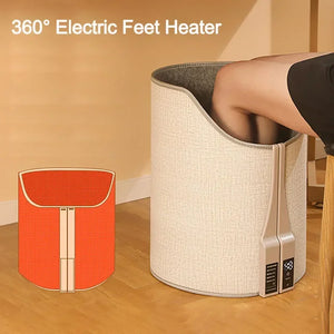 2024 Folding Electric Feet Heater, Portable Adjustable Thermostat Foot Warmer for Home Office