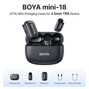 BOYA BOYA Mini Wireless Lavalier Microphone for iPhone Android USB-C Smartphones DSLR Cameras Gaming Live Streaming Youtube Vlog