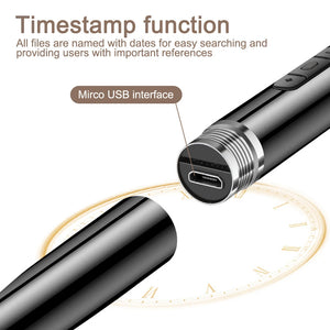 Digital Activated Pen 360 Sound Audio Activated Dictaphone Recording Device Voice Controlled Audio Recorder Pen for Meetings