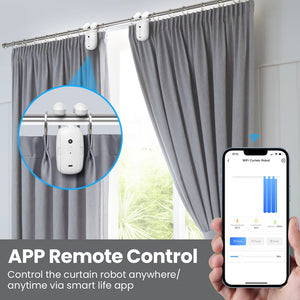 AVATTO Tuya WiFi Smart Electric Curtain Robot Automatic Open Remote Control For Roman Curtains Track For Smart Life Google Home - Stereotech