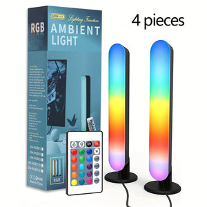 RGB Pickup Light Music Rhythm Lights Upgraded USB Rechargeable Model Christmas Decoration Desktop RGB Light Bar Music Rhythm