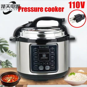 110V American Standard Electric Pressure Cooker 5L Large Capacity Household Intelligent English Electric Rice Cooker