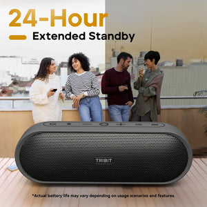 TRIBIT XSound Plus 2 Portable Bluetooth Speaker, 30W Power, IPX7 Waterproof Wireless Speaker 24-hrs Playtime For Camping, Hiking