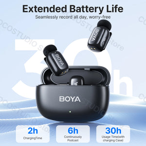 BOYA BOYA Mini Wireless Lavalier Microphone for iPhone Android USB-C Smartphones DSLR Cameras Gaming Live Streaming Youtube Vlog