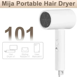 NEW Portable Professional Anion Hair Dryer H101 - Foldable, Quick Dry, 1600W, 50 Million Negative Ions - Travel Hair Care Essent