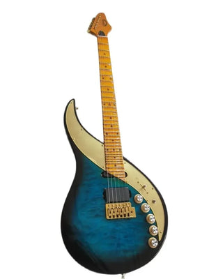 Pro Sky III Emperor Electric Guitar Blue Quilted Maple Top 29 Frets Scalloped Maple Fretboard Professional Quality