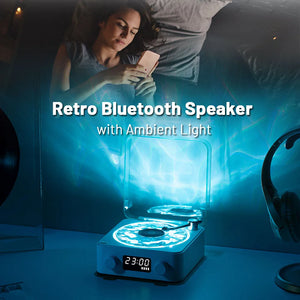 Mini Retro White Noise Bluetooth Speaker Portable Vintage Sleep Aid Bluetooth Speaker Subwoofer with RGB Light Support TF Card - Stereotech