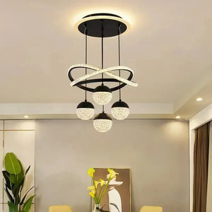 Modern Minimalist LED Lights Dining Room Bedroom Kitchen Clothing Store Decoration Ceiling LED Circular Chandelier