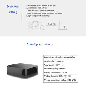 Zemismart Tuya Smart IR Remote Control Universal Infrared Remote for Air-con TV Fan Water Heater Alexa Home Voice - Stereotech