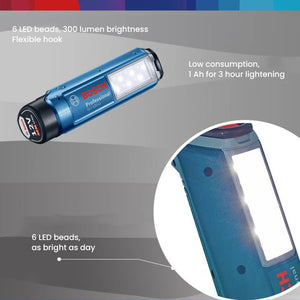 Bosch Led Source Working Light Mini 12V Li-Ion Battery Flashlight Rechargeable Torch Strong Magnet Emergency Power Bank Lantern