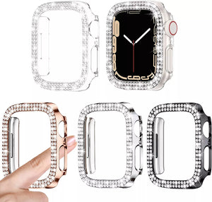 Diamond Full Protective Case for Apple Watch Series 7 41MM 45MM Cover For iWatch 6 SE 5 4 3 38MM 42MM 40mm 44mm Accessories - Stereotech