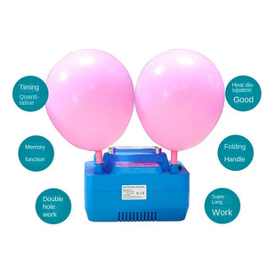 800W Electric Balloon Pump With Timer Dual Holes Professional Inflator With Memory Function Handle Foot Switch 110V 220V