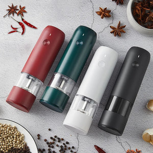 Grinders Herb Grinder Pepper Electric Salt and Pepper Grinder Food Crusher Kitchen Accessories Spice Black Tools Gadgets Dining - Stereotech