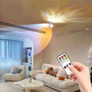 RGB Projection Night Light Wave Projector Light Gradual Water Lamp with Remote Control for Home Room Party Holiday  Decor Light