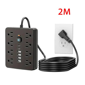 US Ports 14 in 1 Multi-function Bar Plug USB Porous PD Fast Charge Aocket Fireproof Desktop Charging Station