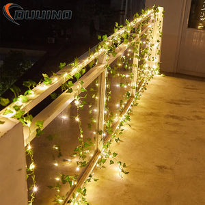 LED Fairy String Lights 2M 20LED Maple Leaf Garland Christmas Fairy Lights for Fence Home Bedroom Wall Patio Decoration