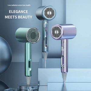 New Travel Hair Dryer with Strong Wind Speed and Low Noise for Fast Drying, High-Quality 1600W Hair Care Tool with Smooth Air No