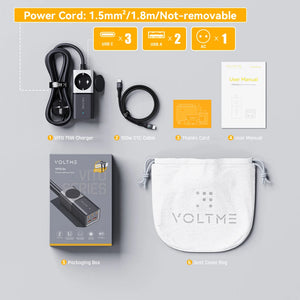 VOLTME 75W Charging Station USB C Charger Portable Power Strip for iphone 15 GaN Desktop Charger Super Fast Charging For Samsung