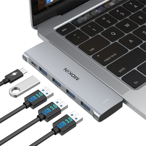 MOKiN 5 in 2 Dual USB C HUB Adapter Thunderbolt 3 Port 5K60Hz PD 100W 40Gbps for MacBook Pro Air 4 USB 3.0 5Gbps Docking Station