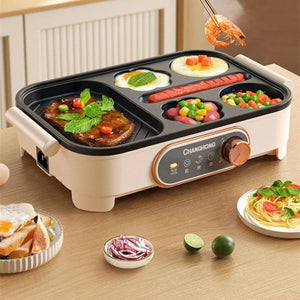 Fried Egg Hamburger Maker Household Frying Pan Multi-Functional Electric Chafing Dish Poached Egg Breakfast Pot  Home Appliance - Stereotech