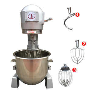 Commercial Dough Mixer Professional Eggs Blender 15L Kitchen Stand Food Cream Mixing Kneading Machine Stainless Steel