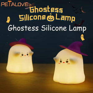 Ghost Witch Magician Silicone Lamp Night Light Luggage Carrier Soft Lamp Room Decoration Halloween Accompany Child Birthday Gift