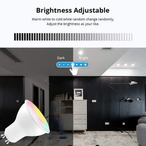 AUBESS Tuya WiFi Smart LED GU10 Bulbs - RGB Dimmable Lamps - Works with Alexa & Google Home