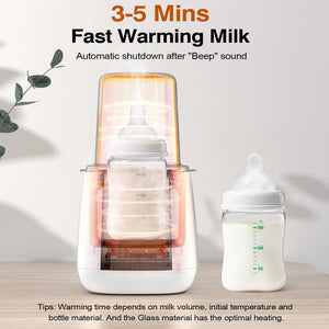 Newborn Baby Feeding Bottle Warmer & Sterilizers with Timer Accurate Temperature Control Food Milk Warmers Bottle Steriliser