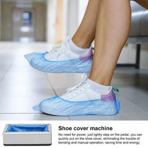 Non-slip Shoe Cover Dispenser Portable Automatic Shoe Cover Machine Set With 100 Shoe Covers Dustproof Shoe Covers For Home