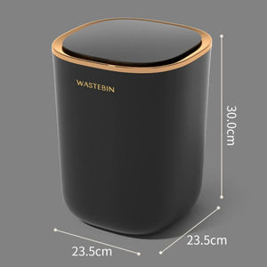 12L Smart Sensor Black Trash Can Induction Trash Bin Bathroom Luxury Garbage Can Bucket For Kitchen Toilet Smart Wastebasket