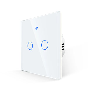 Bingoelec WiFi Smart 2 Way Switch EU 1 2 3 Gang Glass Wall Touch Switches RF433 Remote Control Alexa Google Home Compatible