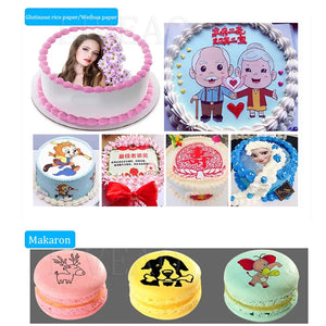 A4 Food Printer For Edible Sugar Paper Cake Pizza Bread Cookie Biscuit With Free 400ml Edible Ink Cake Printing Machine