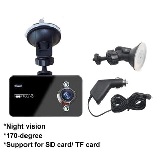 HD 1080P Car DVR Dual Lens Front Camera Dash Cam Video Recorder 6 IR light G-sensor loop-recording Car DVR/Dash Cam