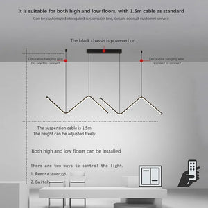 Modern LED Pendant Light Minimalist Chandelier For Dinning Room Kitchen Bar Restaurant Home Decor Led Lighting Remote Control