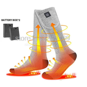 Winter Heated Socks Rechargeable Heating Socks With Battery Case Heated Socks Warmth Outdoor Heated Boots Snowmobile Winter Ski