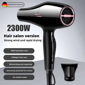 3000W Hair Salon Hair Dryer High Power Strong Wind Speed Dry Blue Light Ion Silent Home Hairdresser Special New Product