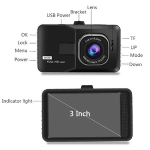 XUSHIDZ Q08PRO Full HD 1080P G-sensor Dual-Channel Dash camera Vehicle Video Recorder Night Vision Car Camera Dashcam DVR Rear