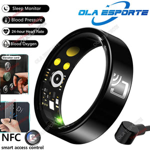 2024 NFC Ceramics Smart Ring IPX8 Waterproof Fitness Tracker Intelligent Heart Rate Blood Pressure Monitor Smart Rings Men Women