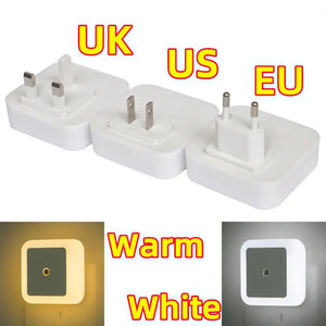 Wireless LED Night Light Sensor Lighting Mini EU US UK Plug Night light Lamp for Home Room Bedroom Stairway Decoration Lights