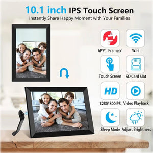 Frameo 10.1 Inch WiFi Digital Picture Frame1280 * 800IPS HD Cloud Smart Digital Photo Frame built in 32GB Storage Wall Mountable